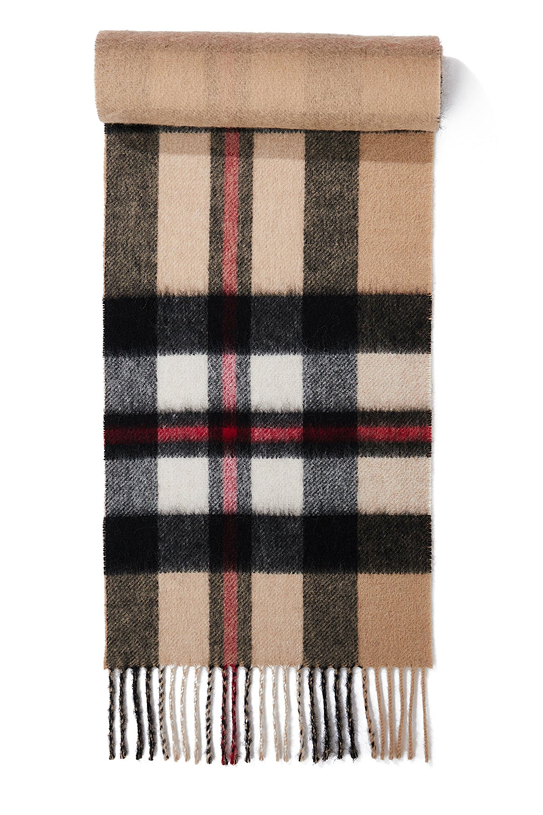 Reversible Scarf DC Design Camel 100% Pure Lambswool - Small Size