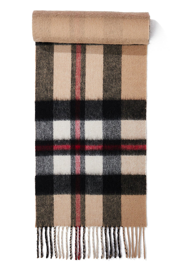 Reversible Scarf DC Design Camel 100% Pure Lambswool - Small Size