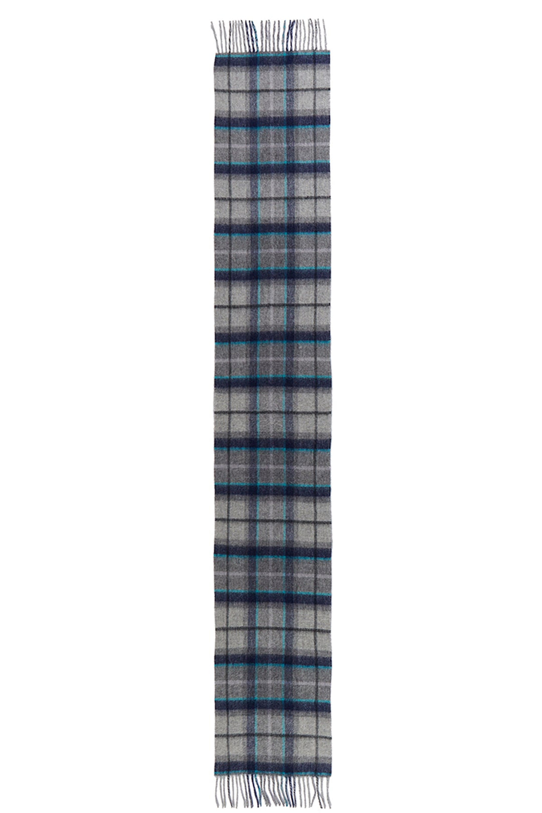 Reversible Scarf Grey Tweed 100% Pure Lambswool - Small Size