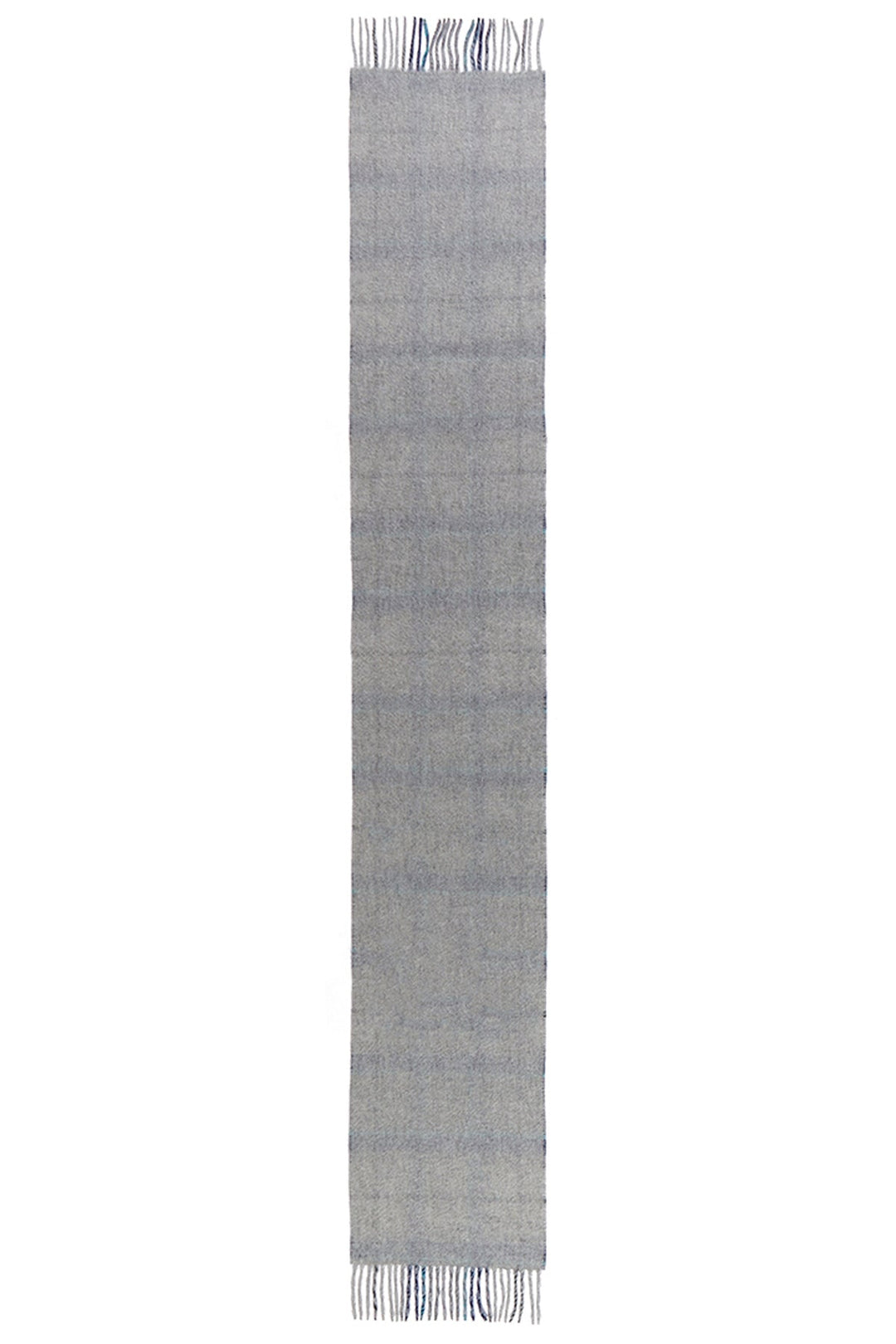 Reversible Scarf Grey Tweed 100% Pure Lambswool - Small Size