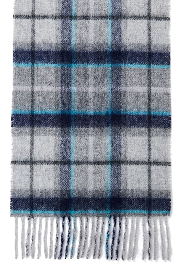 Reversible Scarf Grey Tweed 100% Pure Lambswool - Small Size