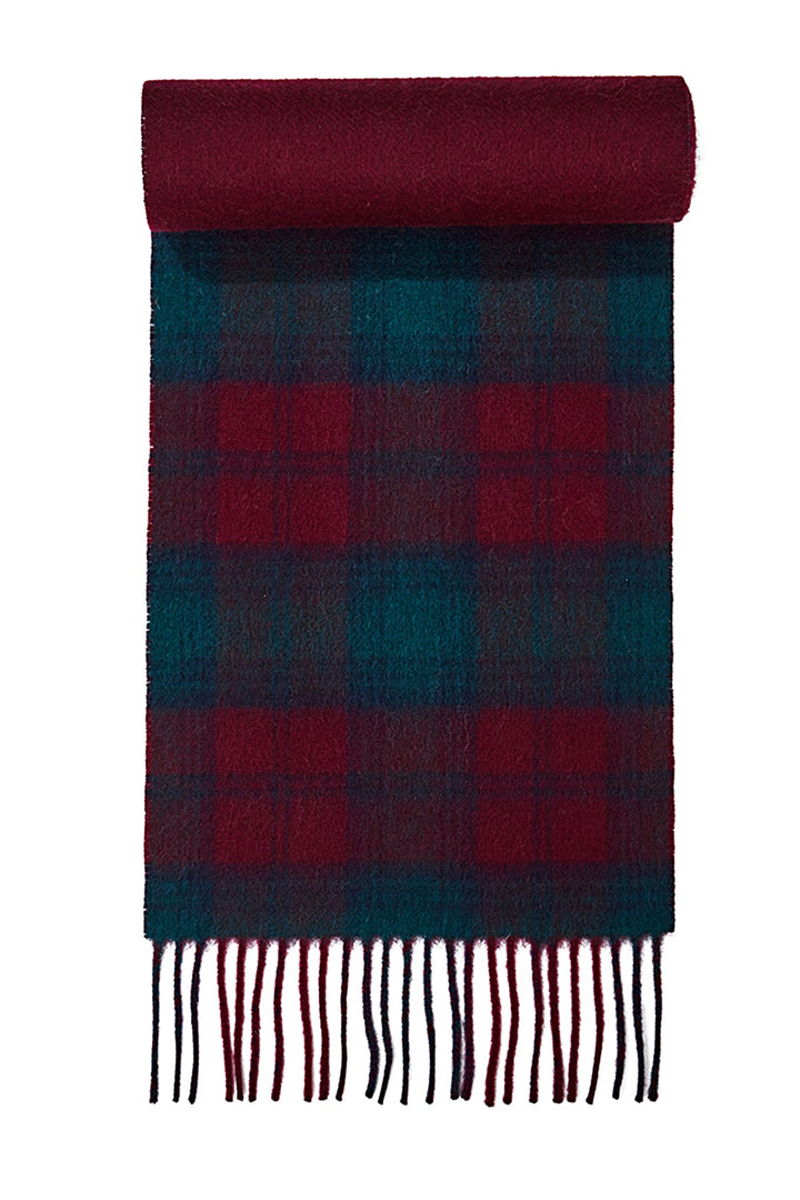 Reversible Scarf Lindsay Burgundy 100% Pure Lambswool - Small Size