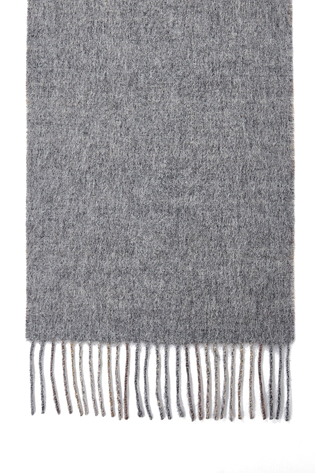 Reversible Scarf MacKellar Dark Grey 100% Pure Lambswool - Small Size