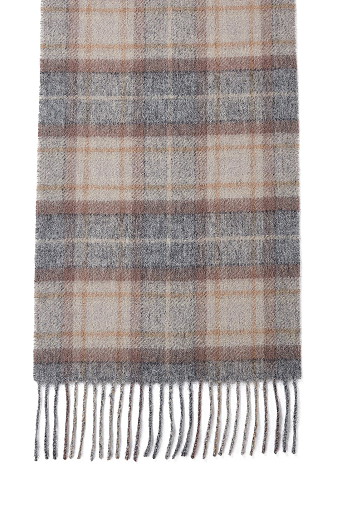 Reversible Scarf MacKellar Dark Grey 100% Pure Lambswool - Small Size