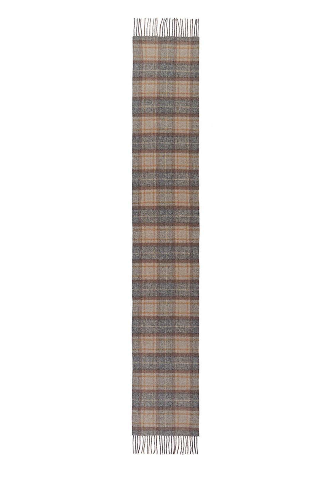 Reversible Scarf MacKellar Dark Grey 100% Pure Lambswool - Small Size