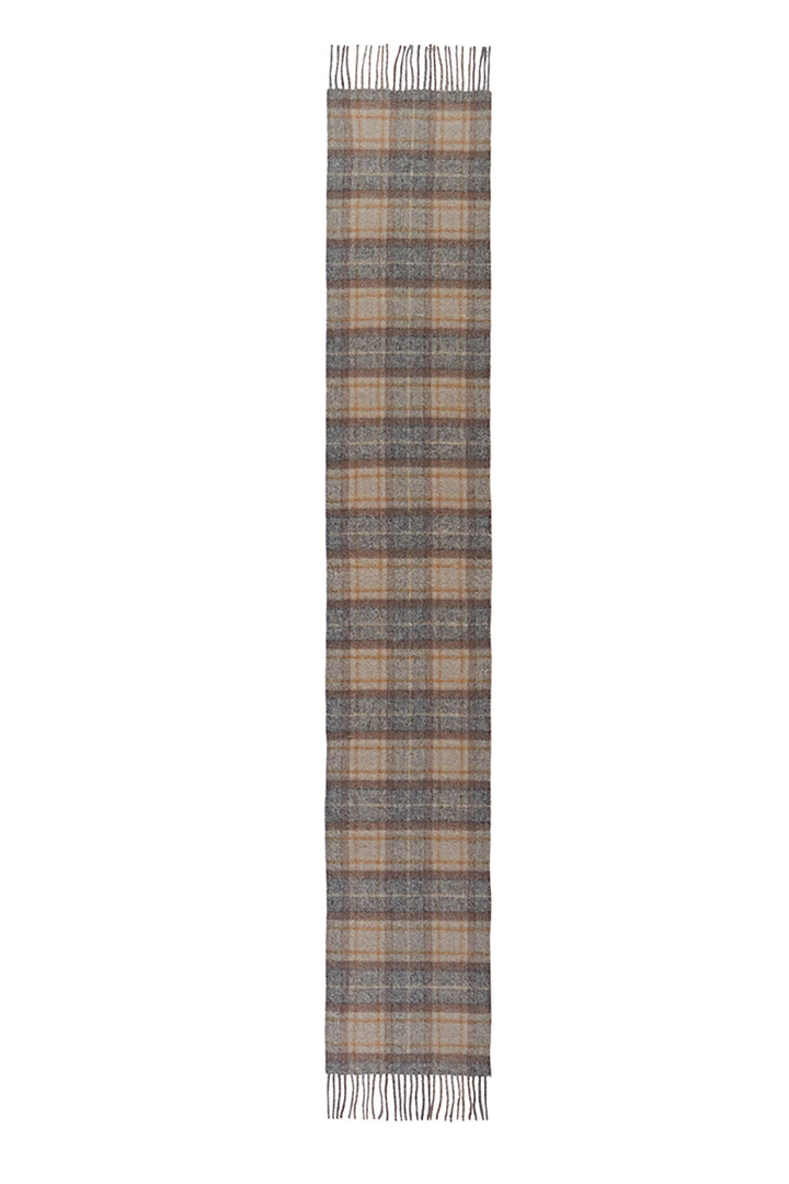 Reversible Scarf MacKellar Dark Grey 100% Pure Lambswool - Small Size