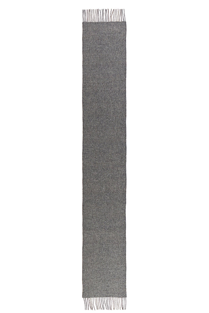 Reversible Scarf MacKellar Dark Grey 100% Pure Lambswool - Small Size
