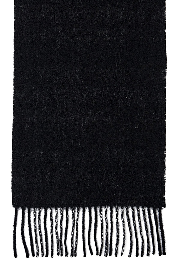 Reversible Scarf Menzies Black 100% Pure Lambswool - Small Size