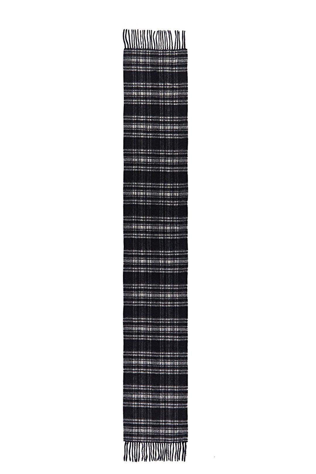 Reversible Scarf Menzies Black 100% Pure Lambswool - Small Size