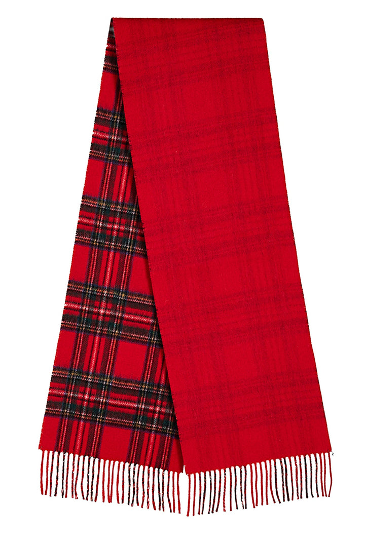 Reversible Scarf Royal Stewart Red 100% Pure Lambswool - Small Size