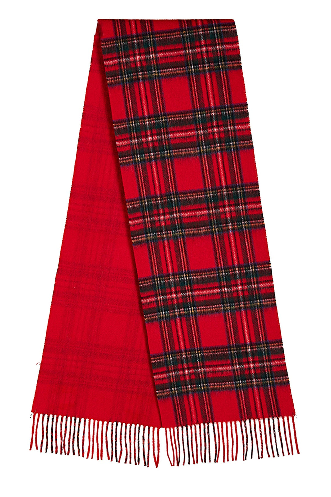 Reversible Scarf Royal Stewart Red 100% Pure Lambswool - Small Size