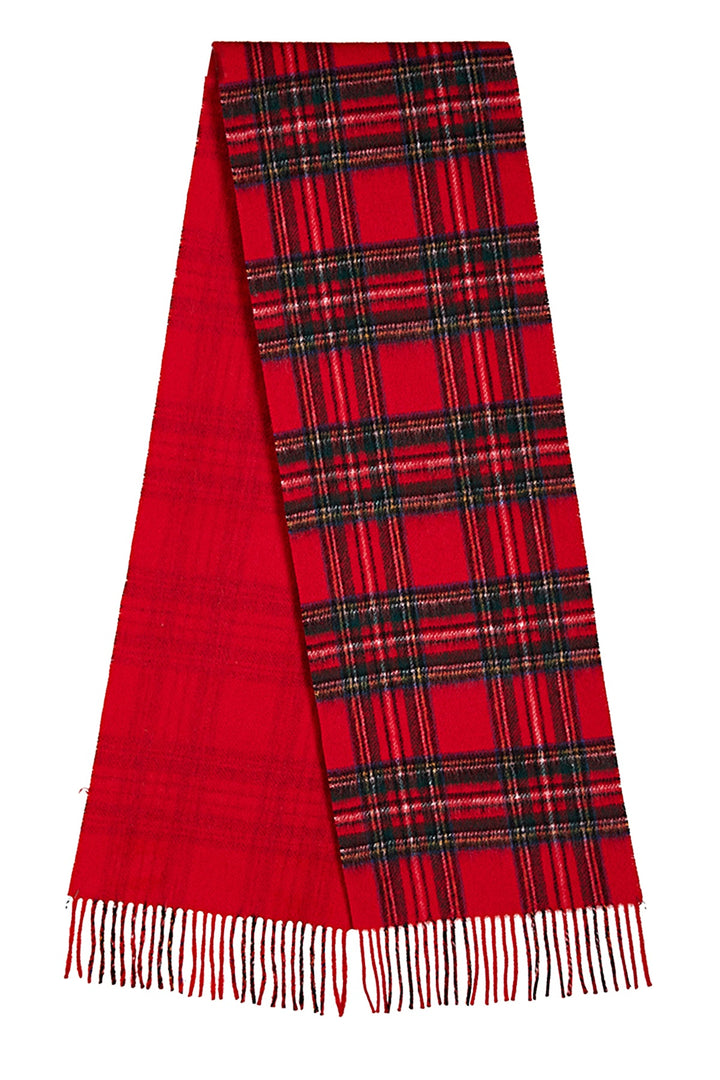Reversible Scarf Royal Stewart Red 100% Pure Lambswool - Small Size