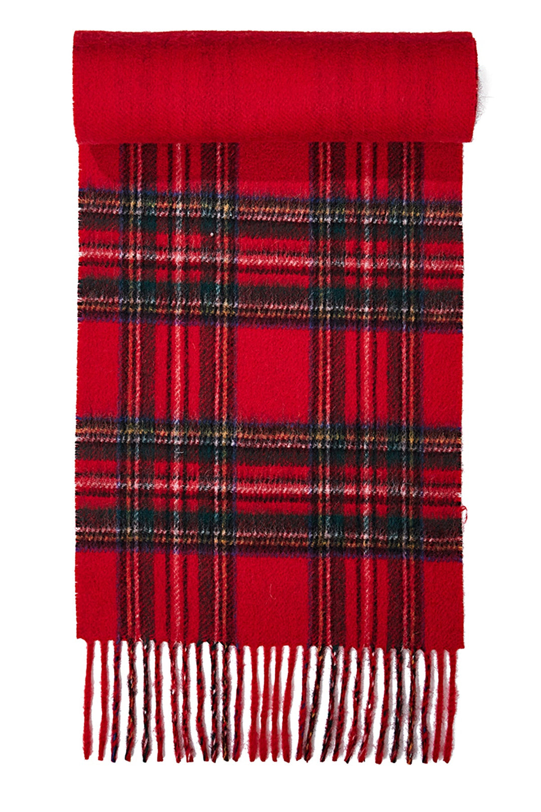 Reversible Scarf Royal Stewart Red 100% Pure Lambswool - Small Size
