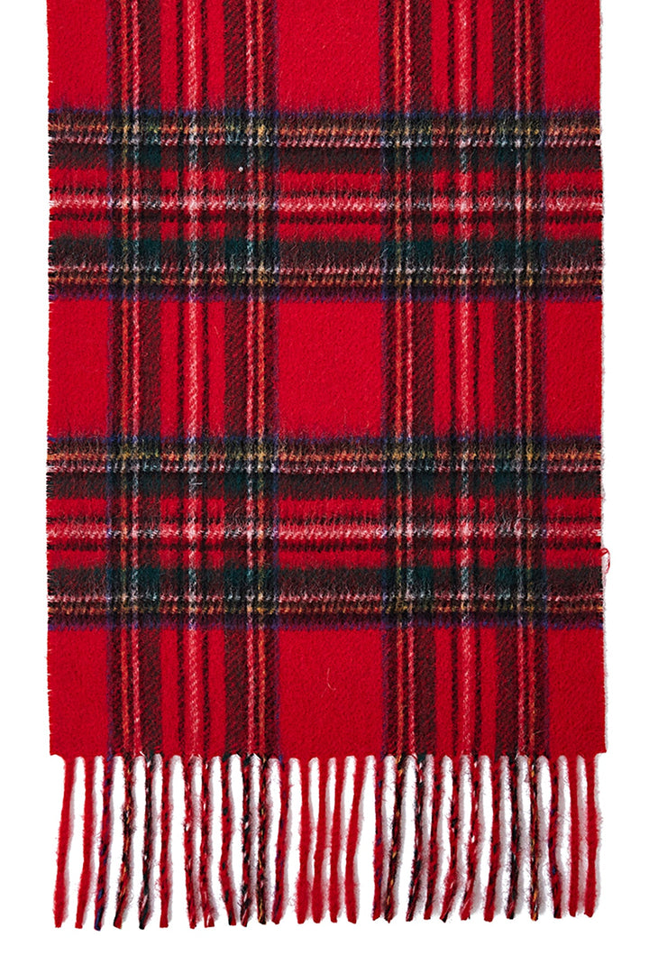 Reversible Scarf Royal Stewart Red 100% Pure Lambswool - Small Size