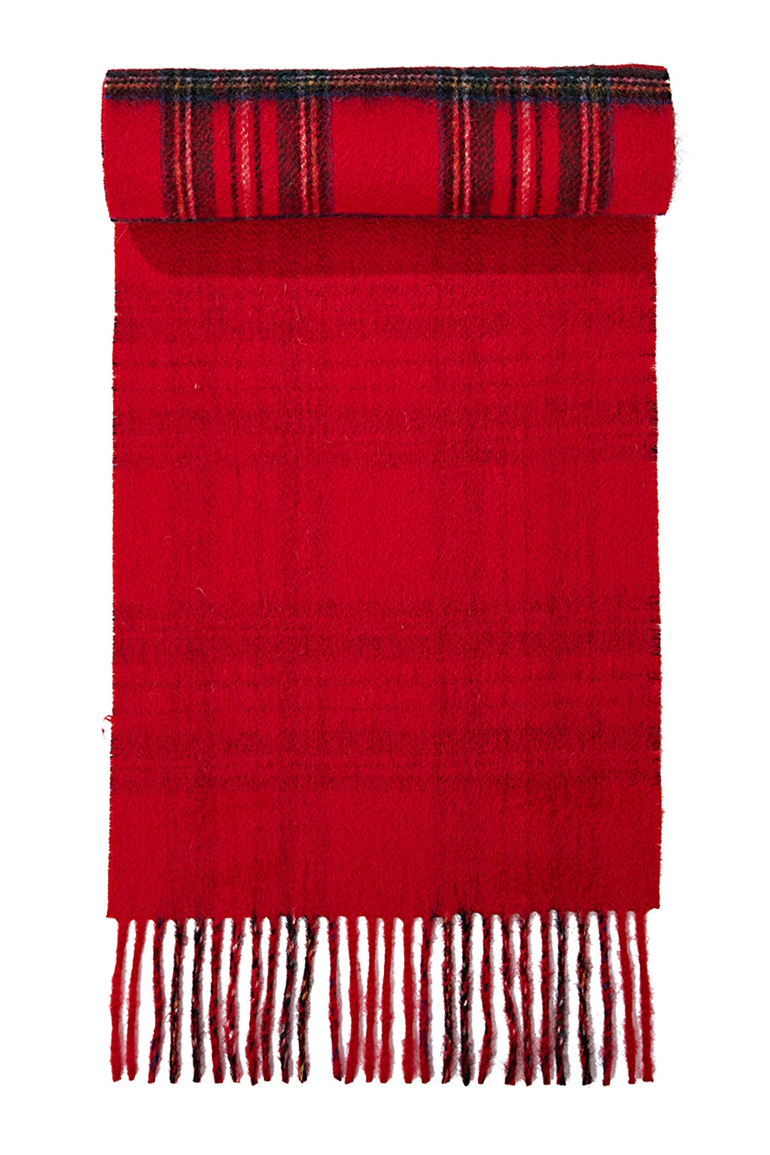 Reversible Scarf Royal Stewart Red 100% Pure Lambswool - Small Size