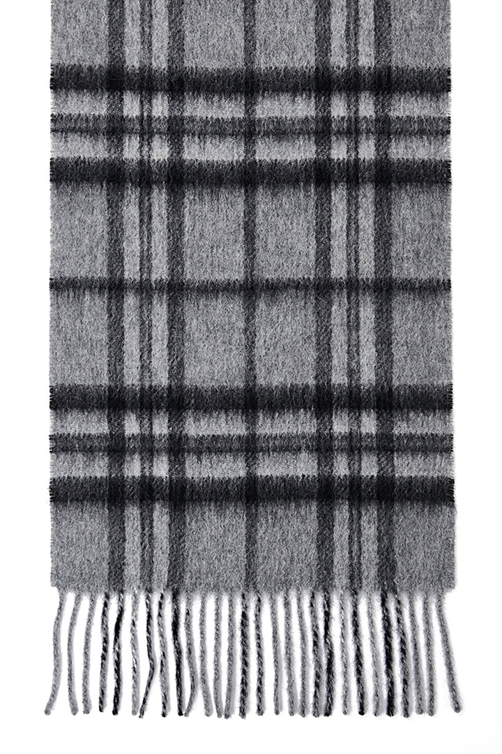 Scarf 100% Pure  wool Scottish Design Thomson Grey  Reversible - Small Size