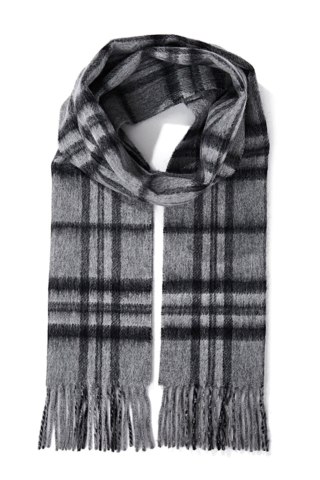 Scarf 100% Pure  wool Scottish Design Thomson Grey  Reversible - Small Size