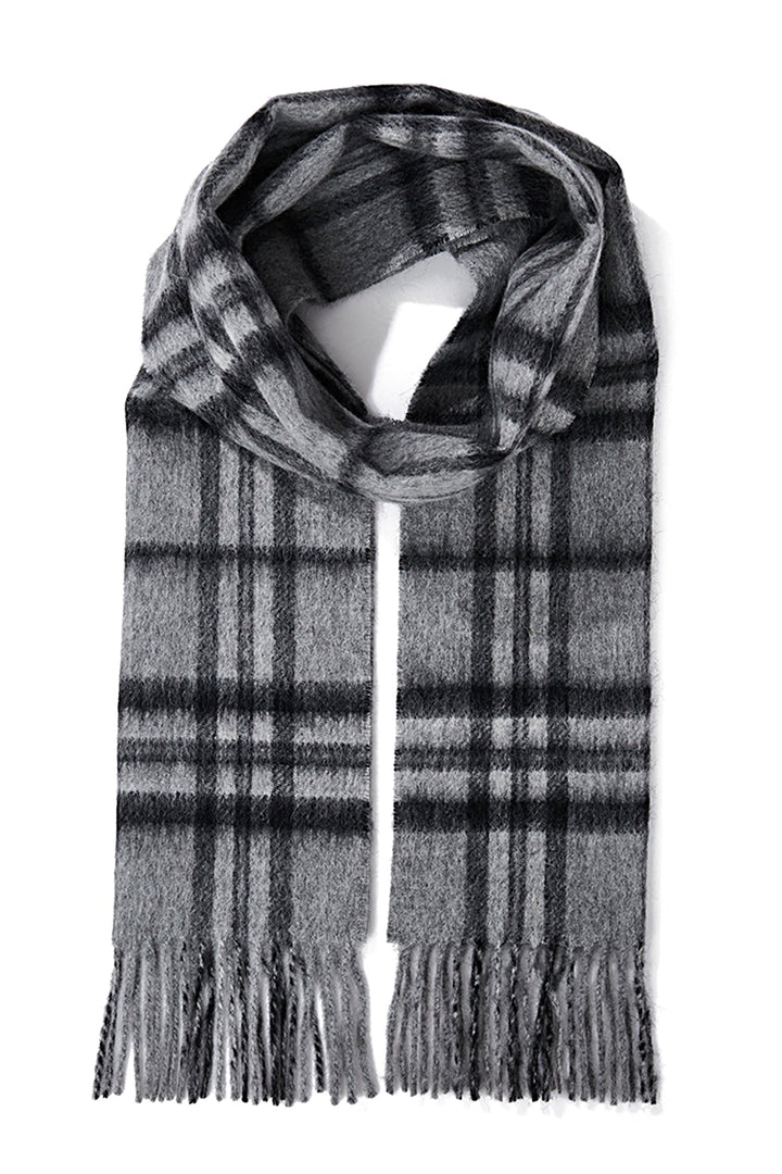 Scarf 100% Pure  wool Scottish Design Thomson Grey  Reversible - Small Size