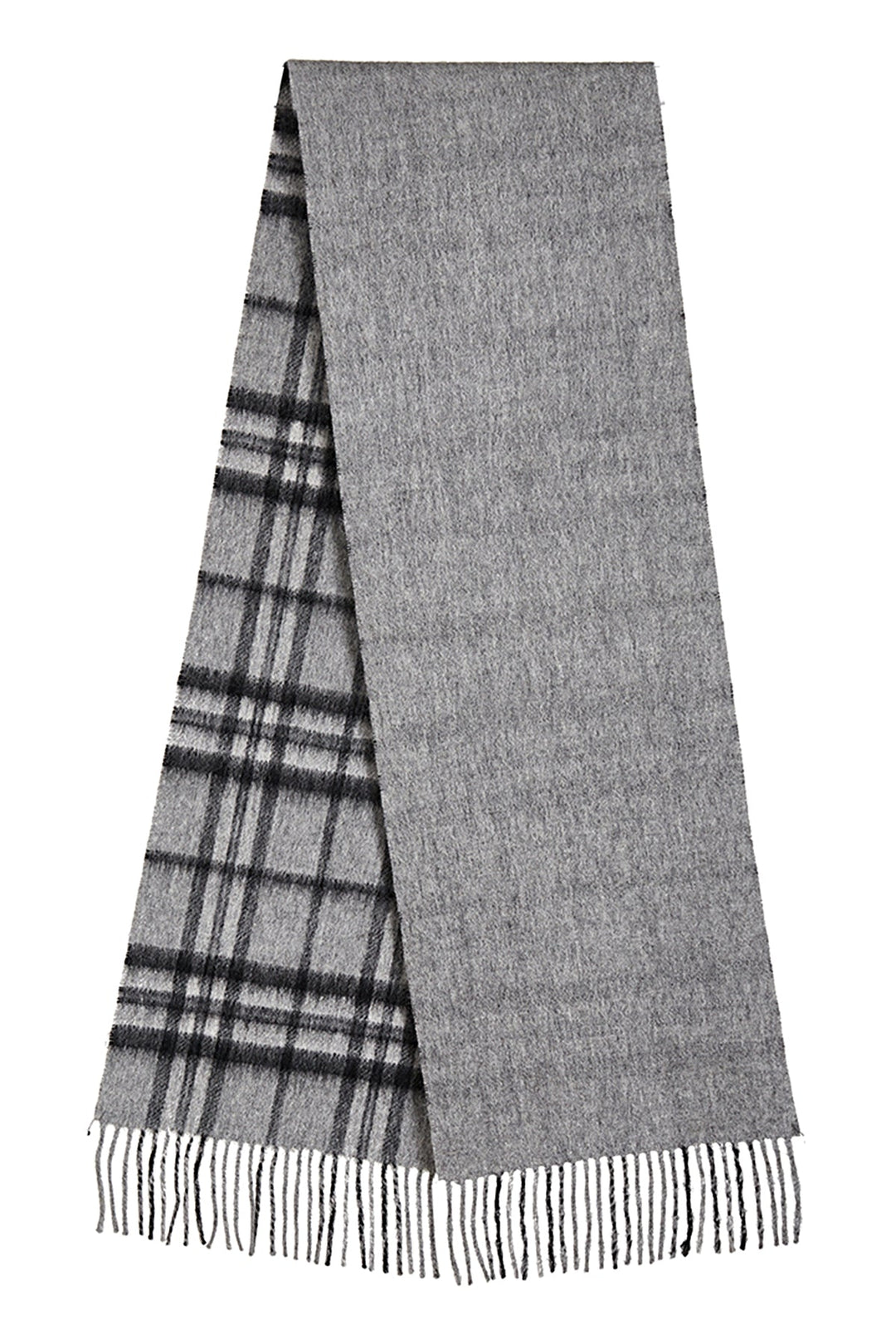 Scarf 100% Pure  wool Scottish Design Thomson Grey  Reversible - Small Size