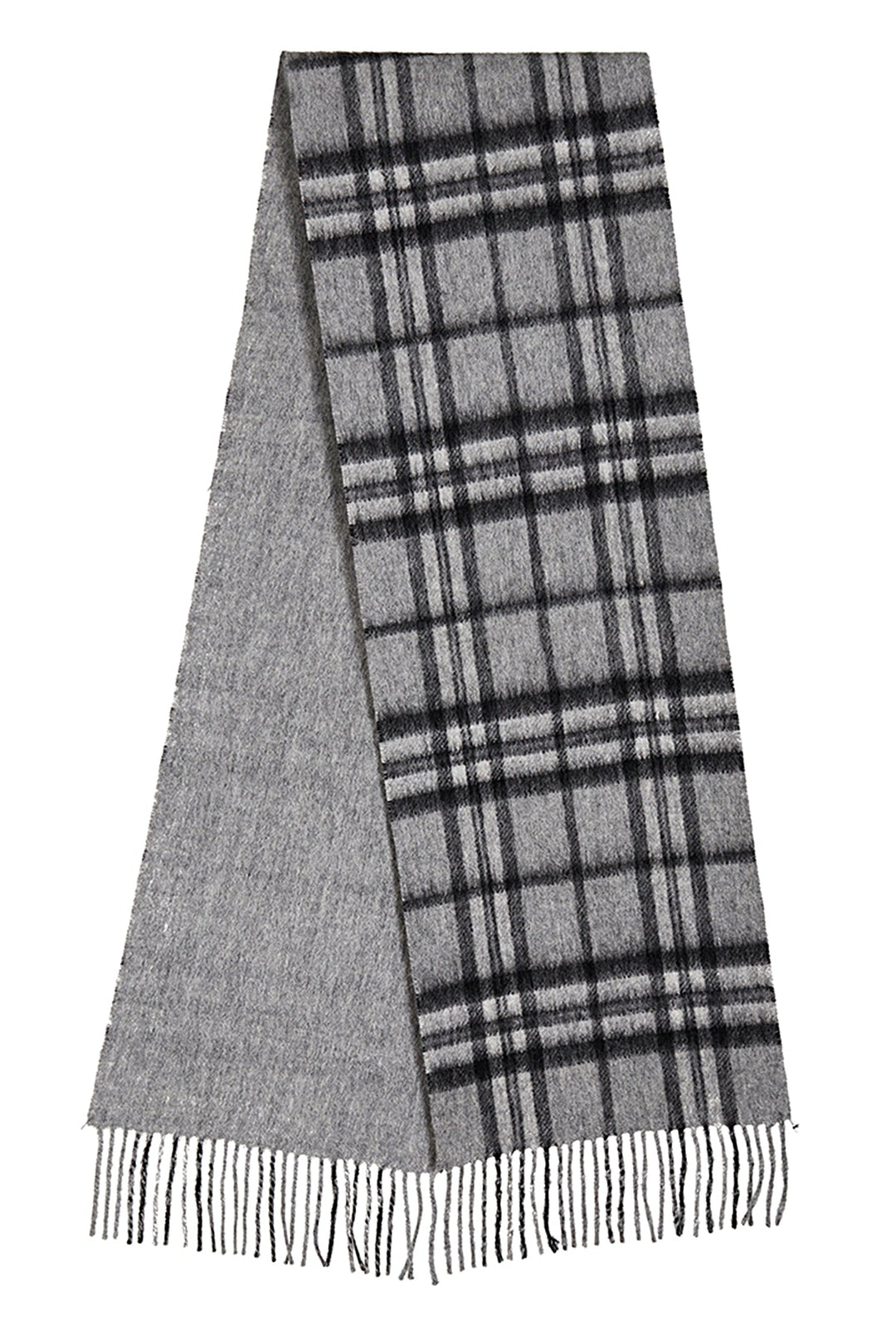 Scarf 100% Pure  wool Scottish Design Thomson Grey  Reversible - Small Size