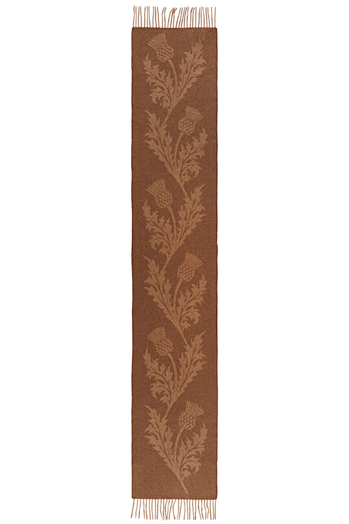 Men Scarf Single Thistle Camel 100% Pure Lambswool