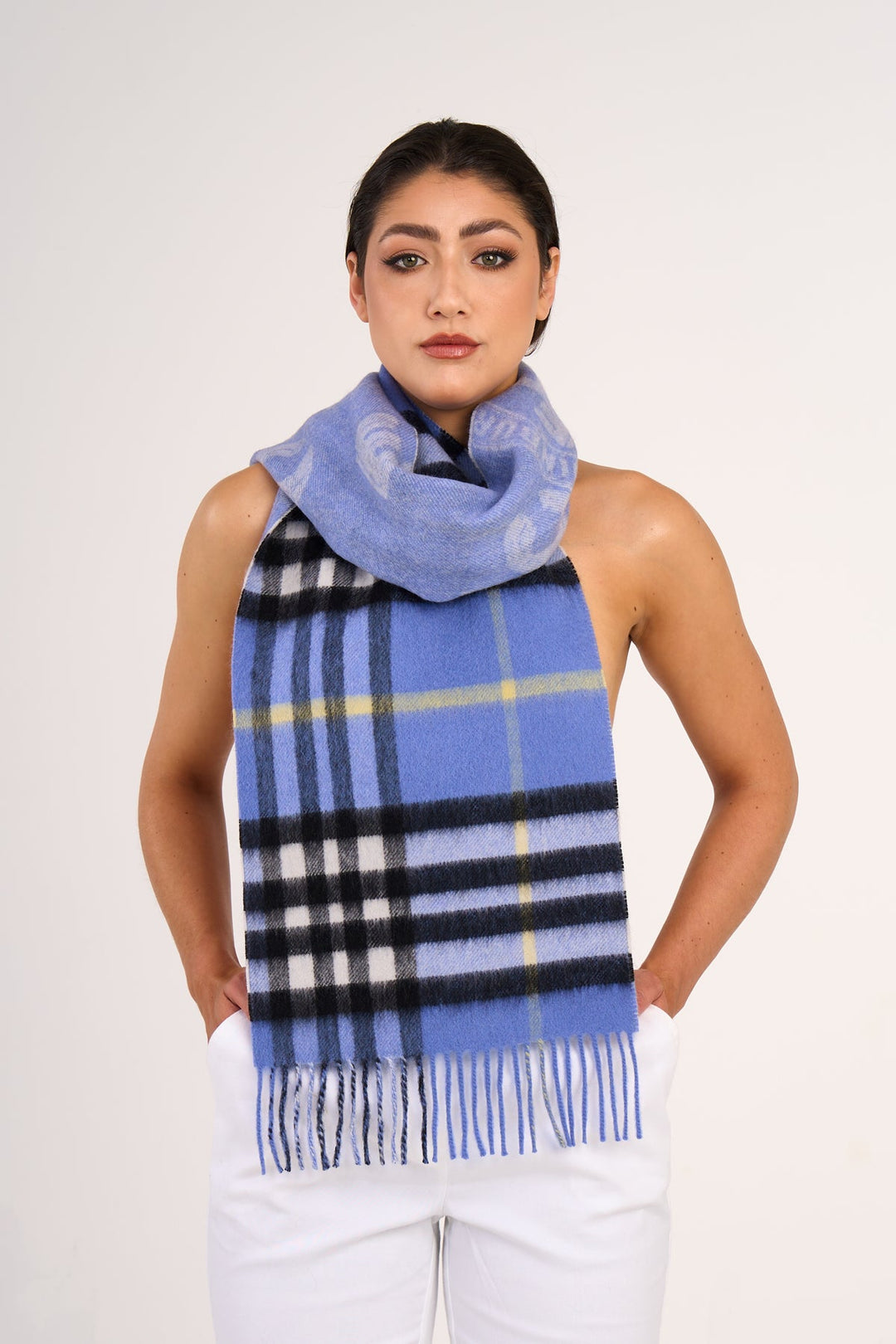 Men Designer Scarf Blue