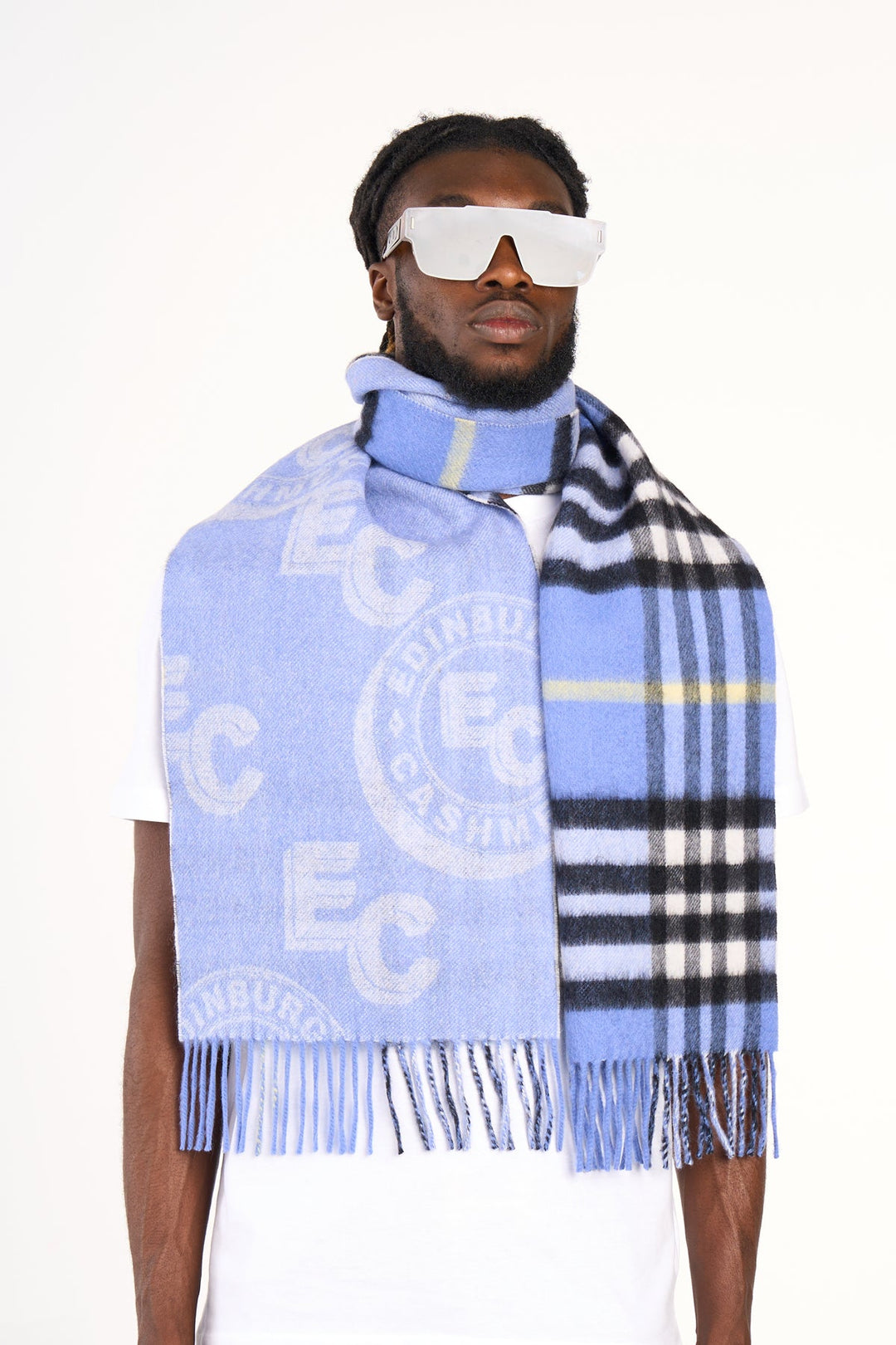 Men Designer Scarf Blue