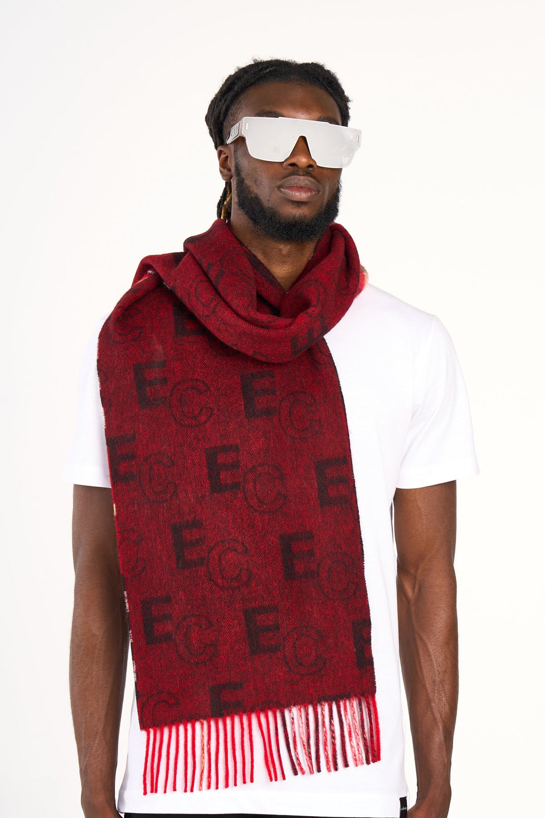 Exclusive Iconic Designer Scarf EC Red