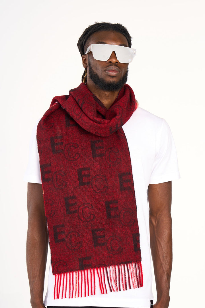 Exclusive Iconic Designer Scarf EC Red