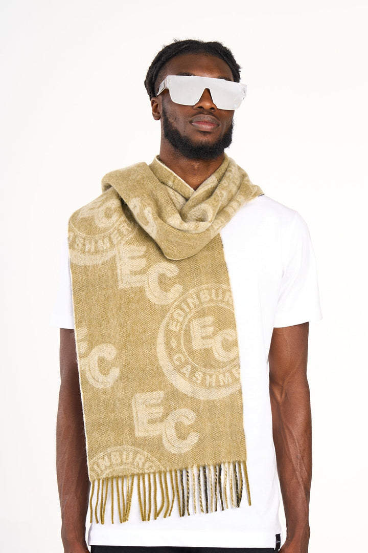 Designer Iconic Scarf EC 100% Pure wool Green
