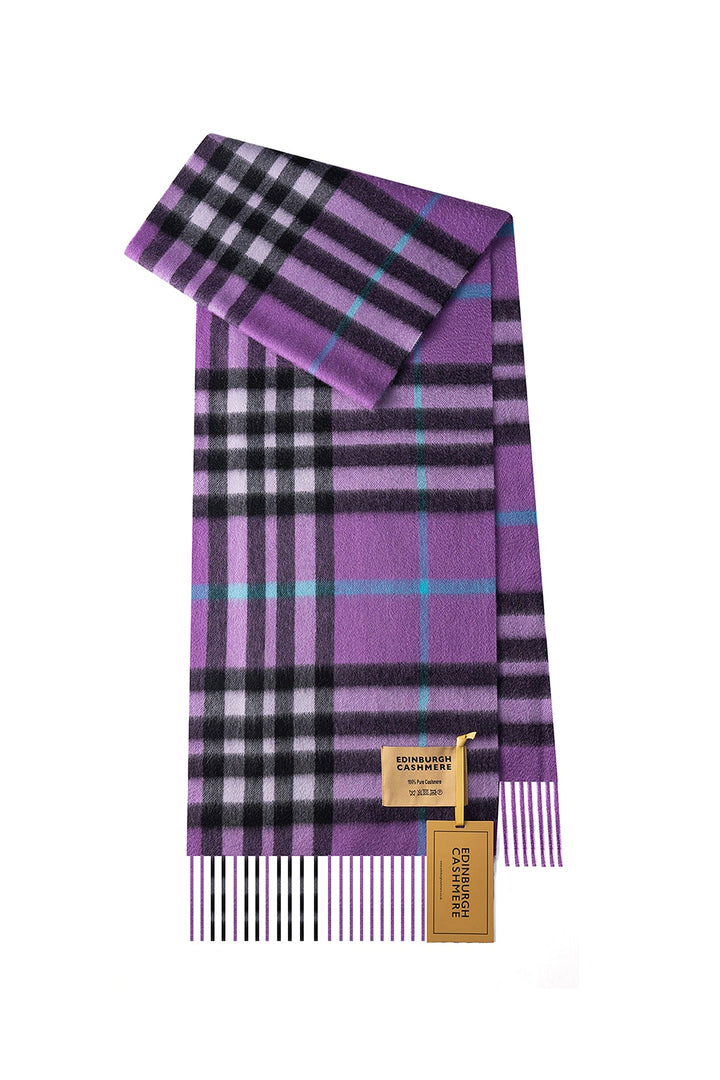 Cashmere Designer Scarf Iconic DC Classic - Lilac