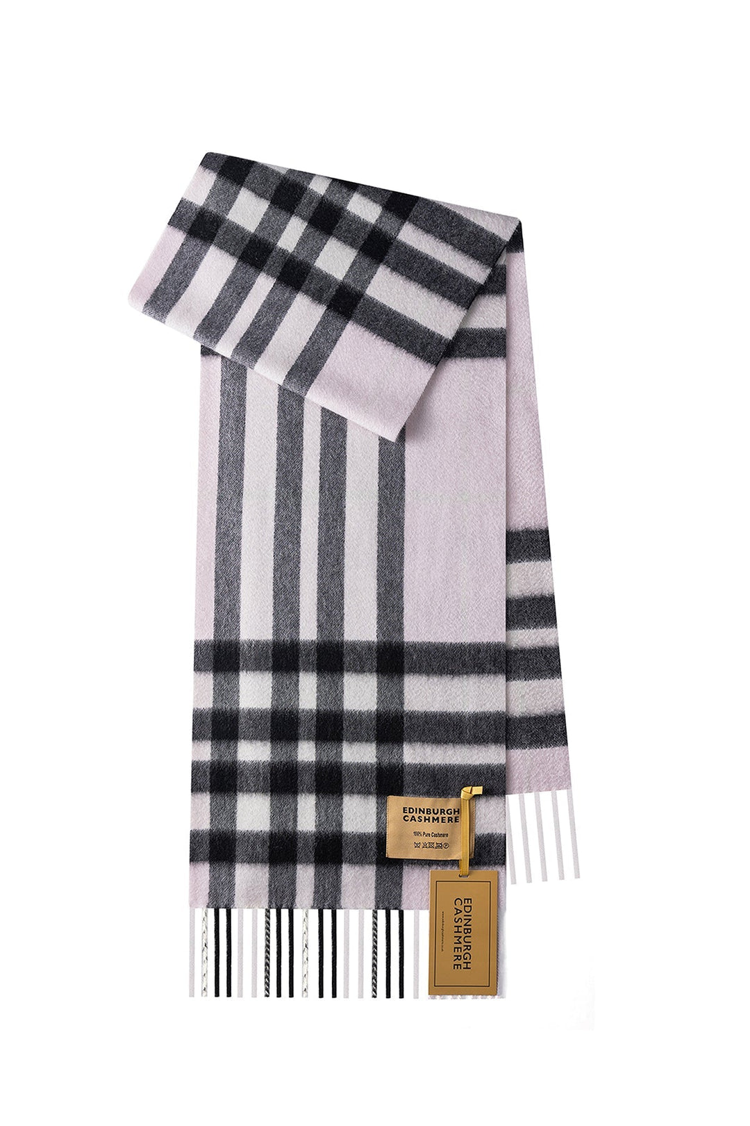 DC Check Cashmere Scarf Light Pink - Small Size