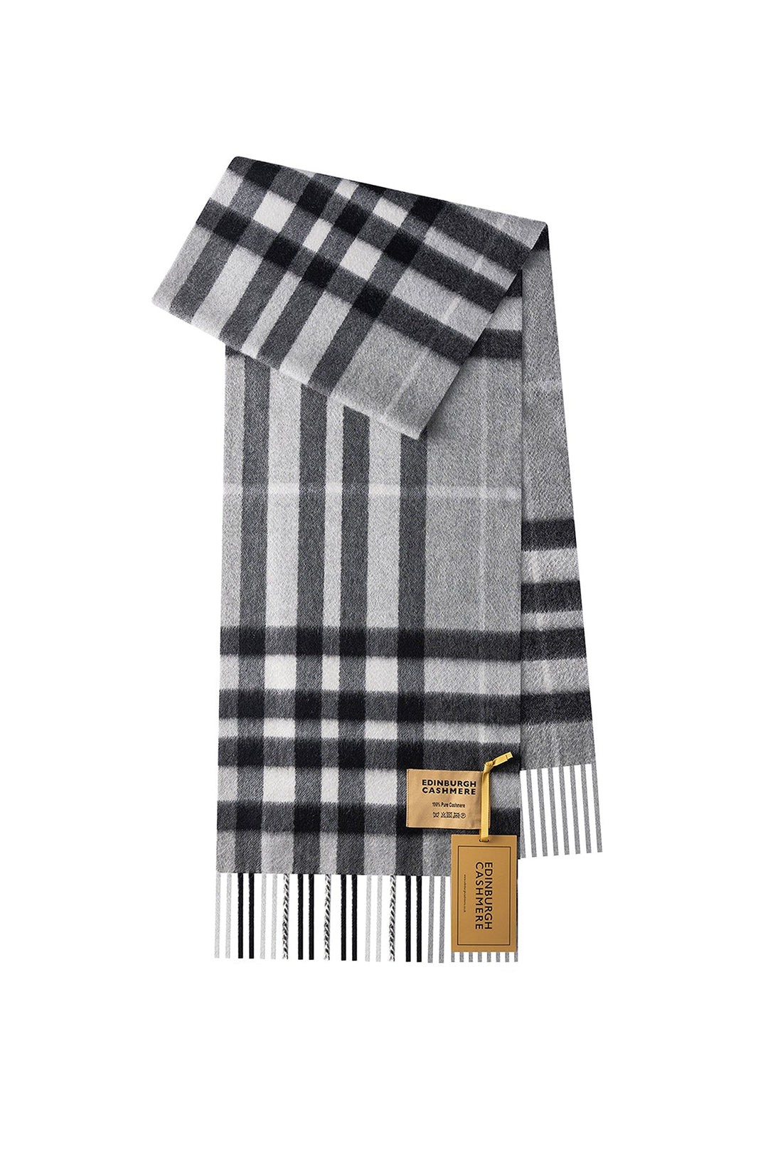 DC Check Cashmere Scarf Grey - Small Size
