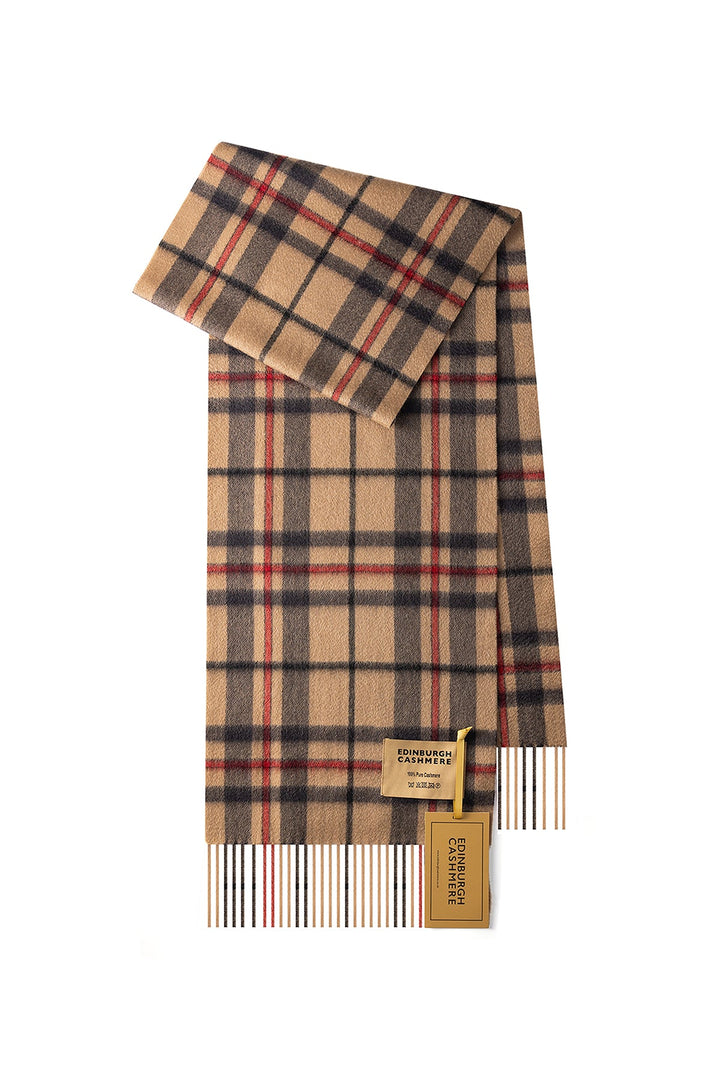 Cashmere Scarf Scottish Thomson Camel Design