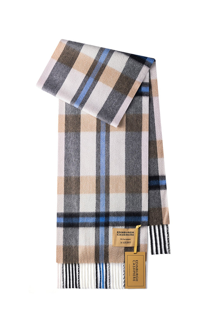 DC Scott Cashmere Scarf Blue/Camel