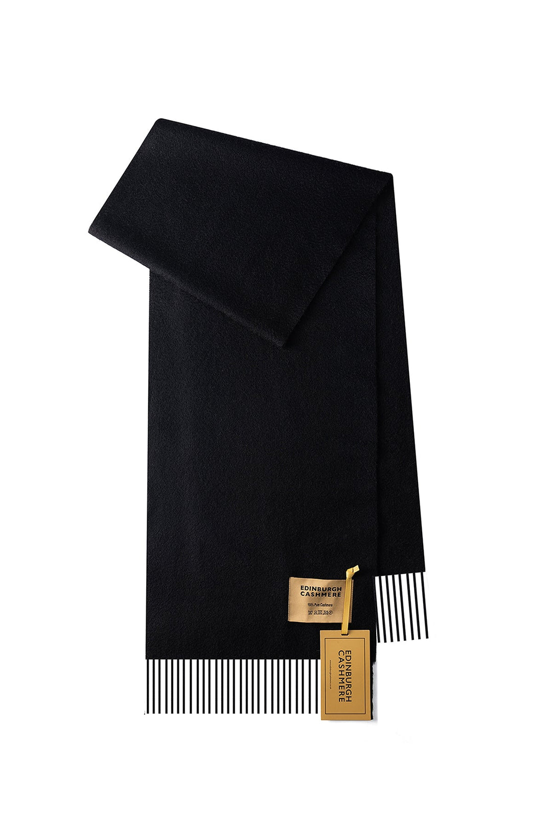 100% Pure Men Cashmere Scarf Black