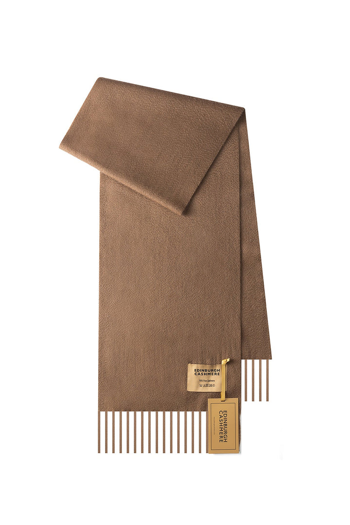 100% Pure Cashmere Scarf Brown