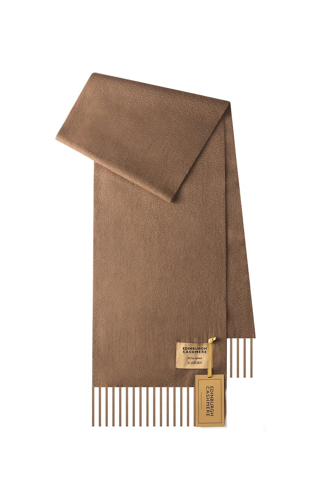 100% Pure Cashmere Scarf Brown - Small Size