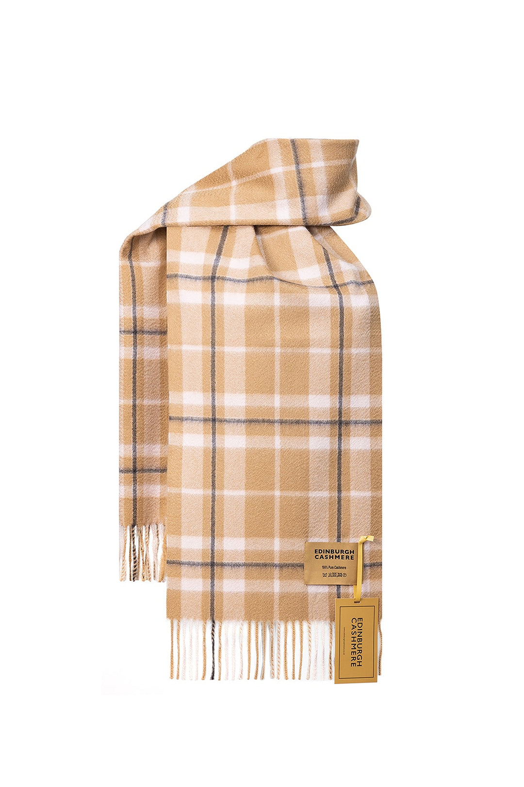 Cashmere Scarf Scottish Thomson Camel Design