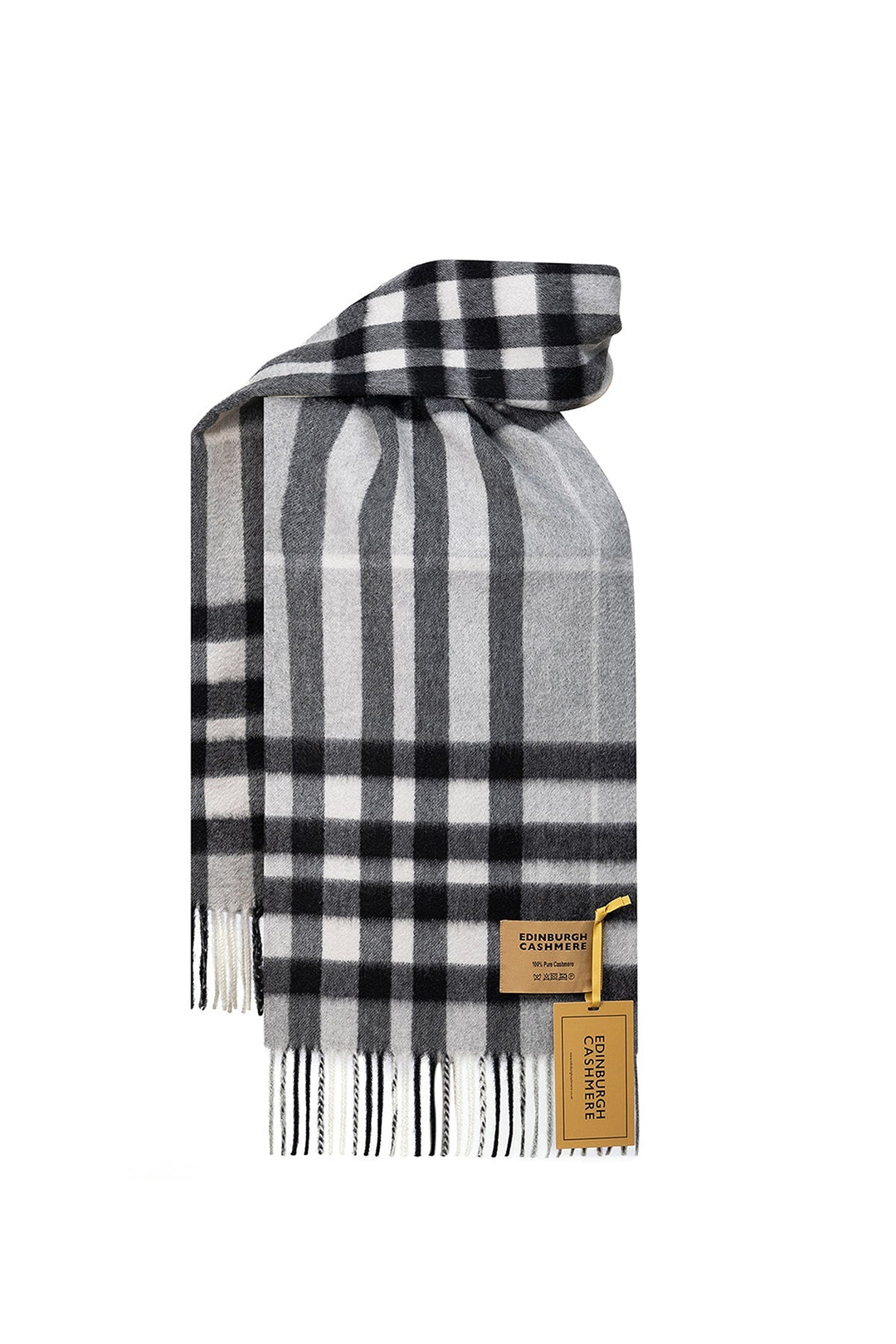 DC Check Cashmere Scarf Grey - Small Size