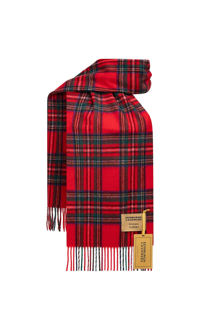 100% Pure Cashmere Royal Stewart Scarf - Small Size