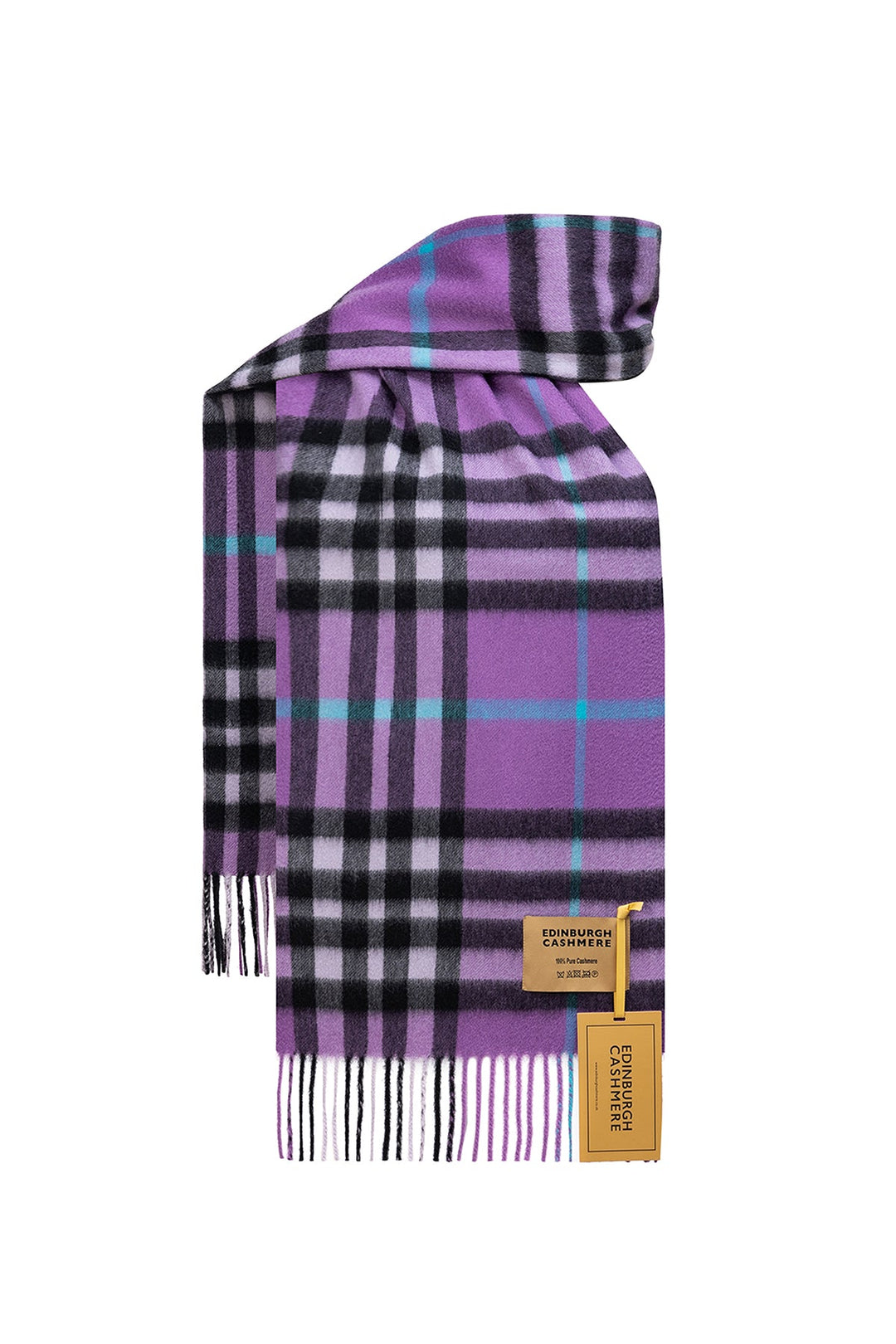 Cashmere Designer Scarf Iconic DC Classic - Lilac