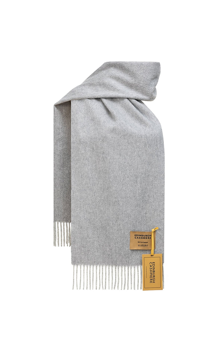 100% Pure Cashmere Scarf Grey - Small Size