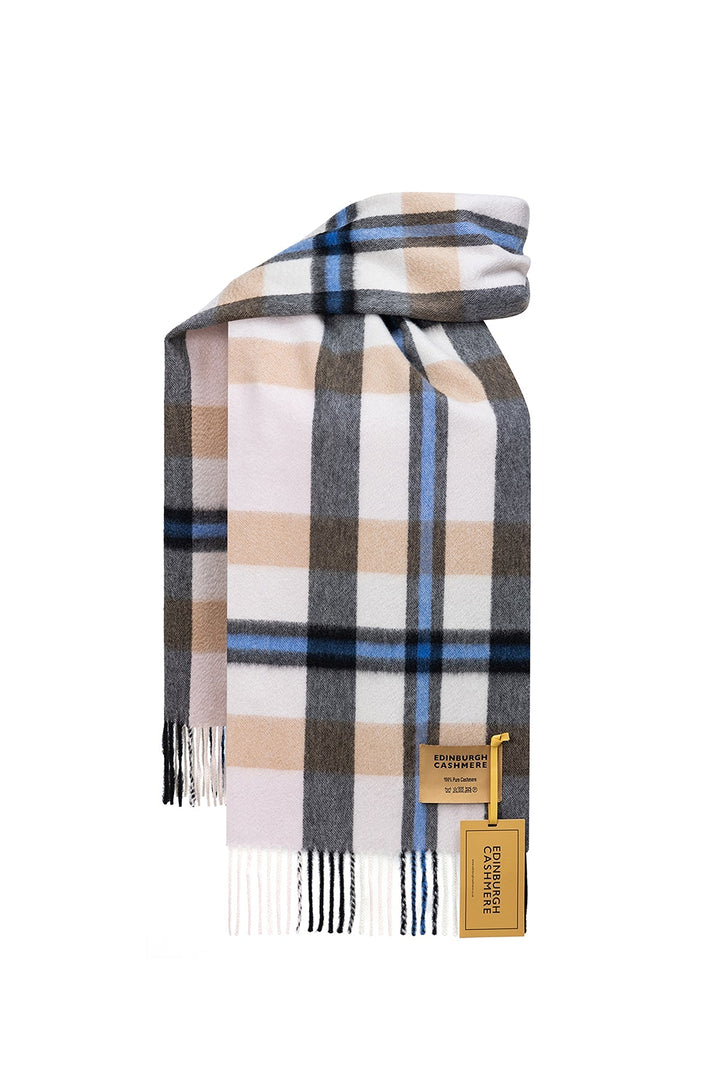 DC Scott Cashmere Scarf Camel and Cream - Small Size