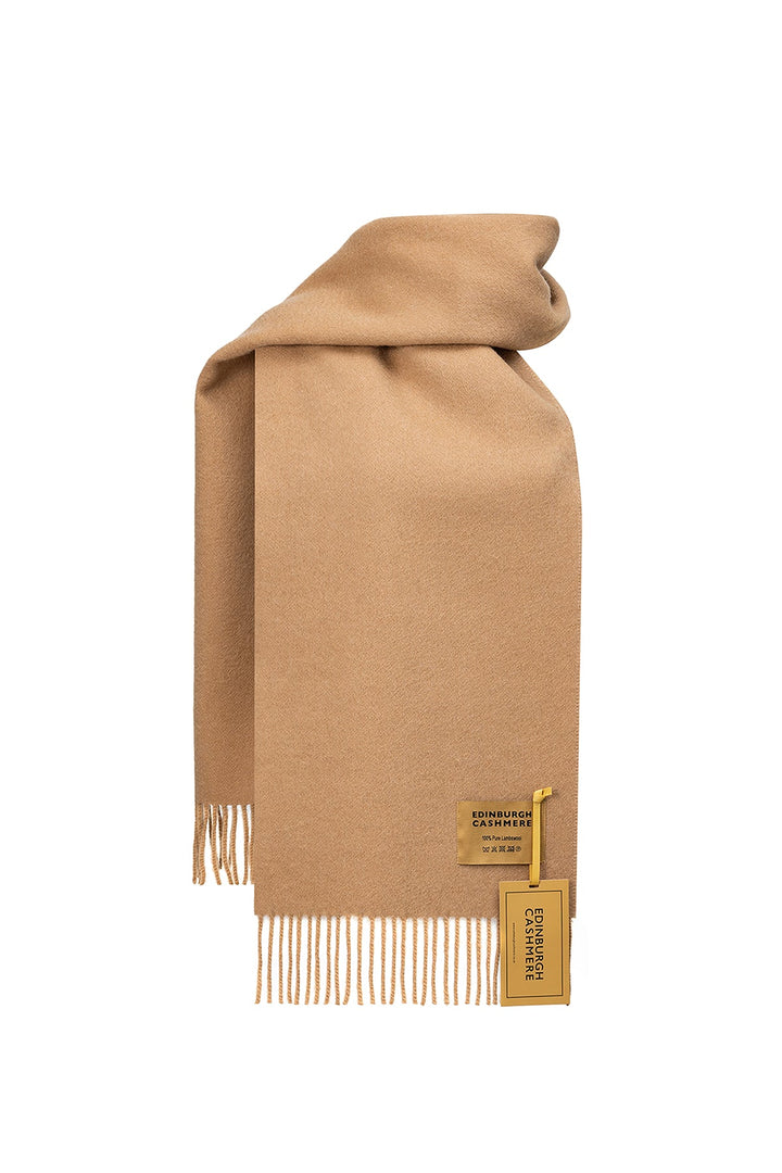 100% Pure Extra Fine Wool Scarf Camel