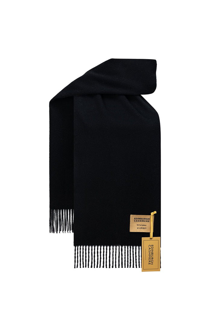 100% Pure Men Cashmere Scarf Black