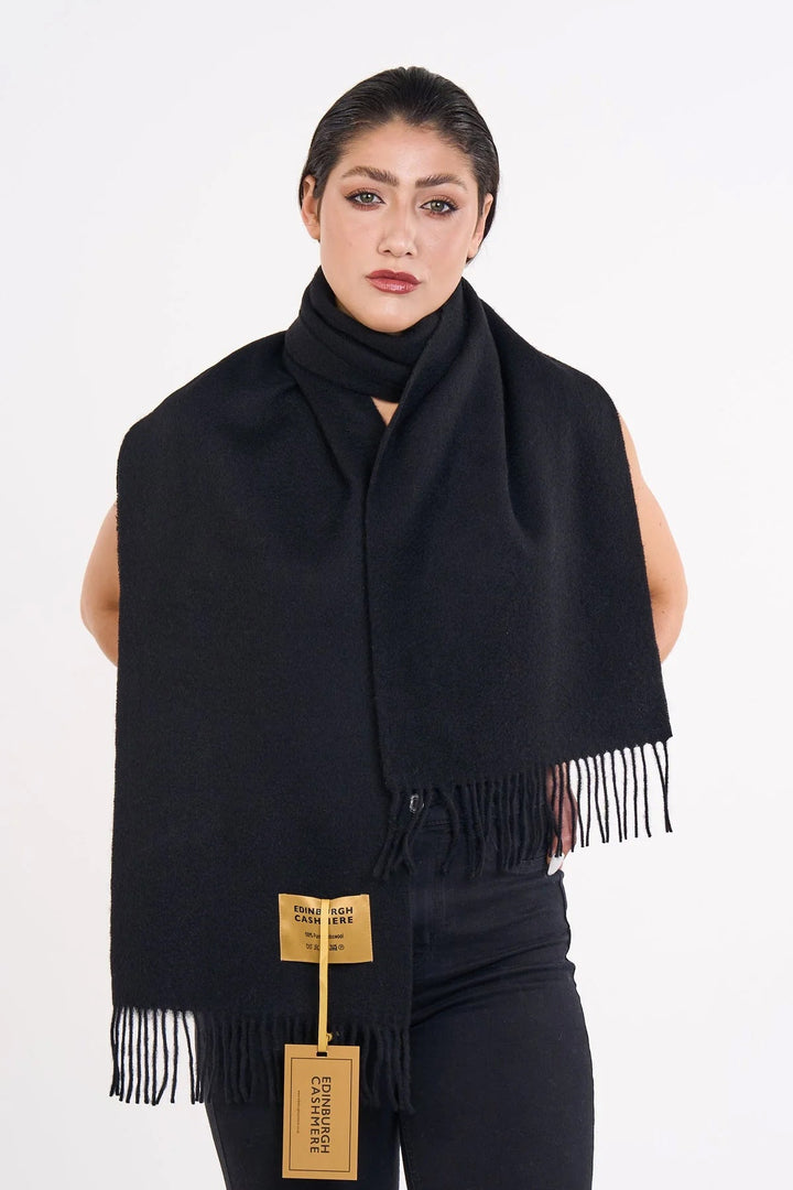 100% Pure Extra Fine Grey Wool Scarf