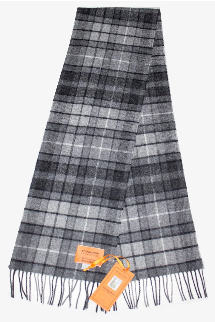 Buchanan Grey Scarf - Made in Scotland 100% Pure Lambswool