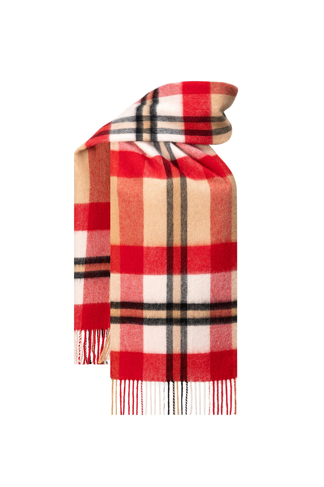 Scott Cashmere Scarf DC Scott Red 100% Pure Lambswool