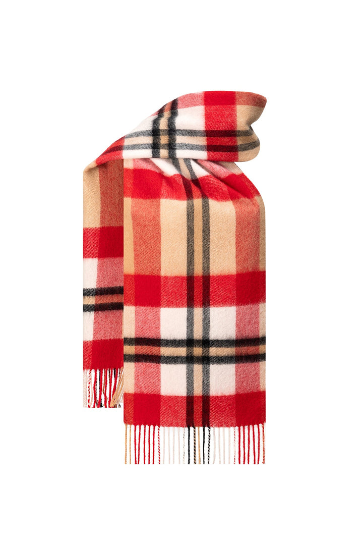 Scott Cashmere Scarf DC Scott Red 100% Pure Lambswool
